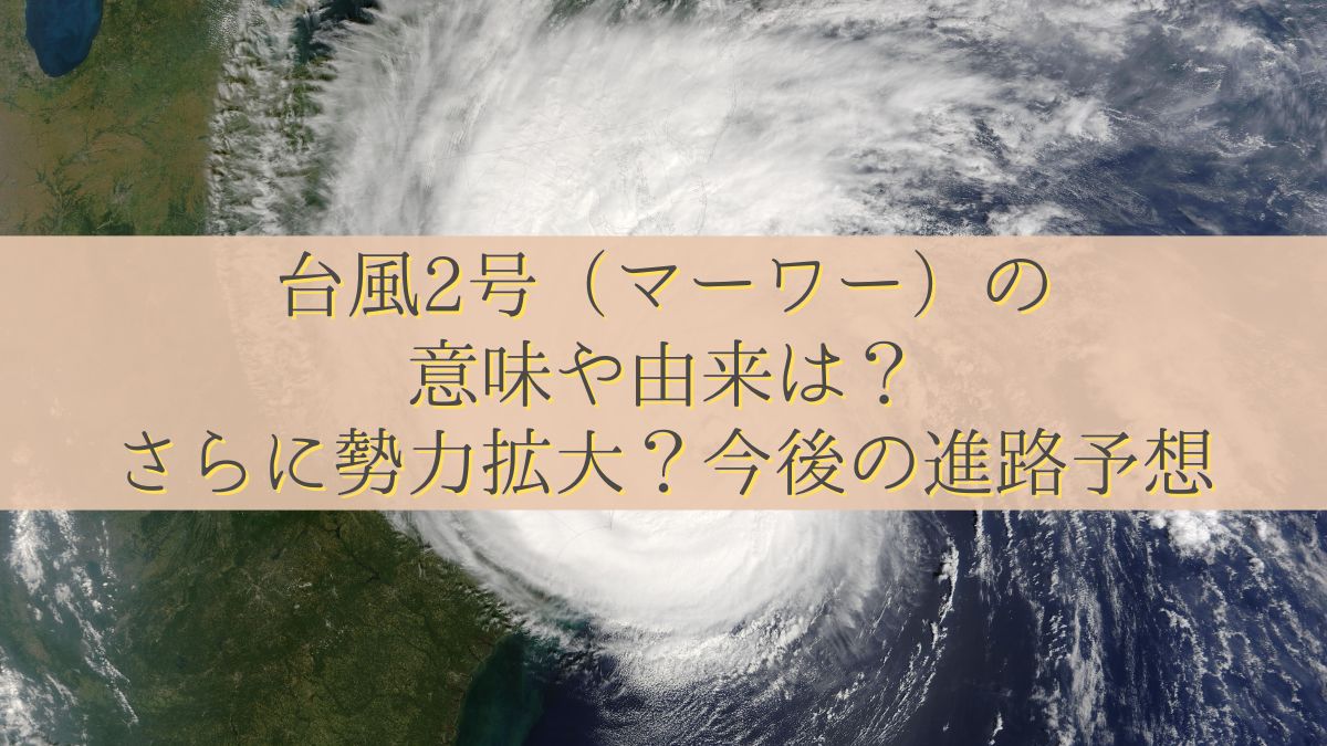 台風2号（マーワー）の意味や由来は？さらに勢力拡大？今後の進路予想
