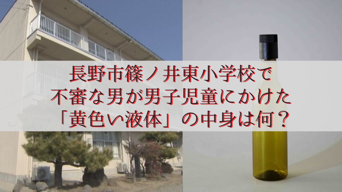 長野市篠ノ井東小学校で不審な男が男子児童にかけた「黄色い液体」の中身は何？