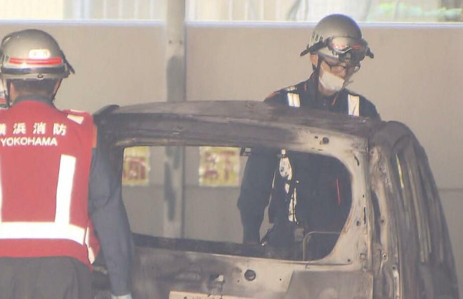 横浜マンション駐車場で6台放火とガスボンベが置かれた現場